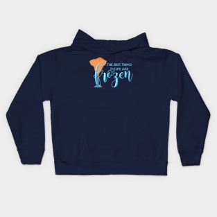 Best Things are Frozen (Orange Slush Version) Kids Hoodie